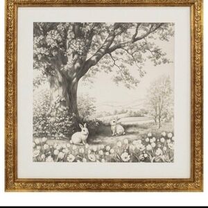 My Texas House Bunny Wall Art 12x12, Gold Frame